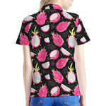 Dragon Fruit Pattern Print Women's Polo Shirt