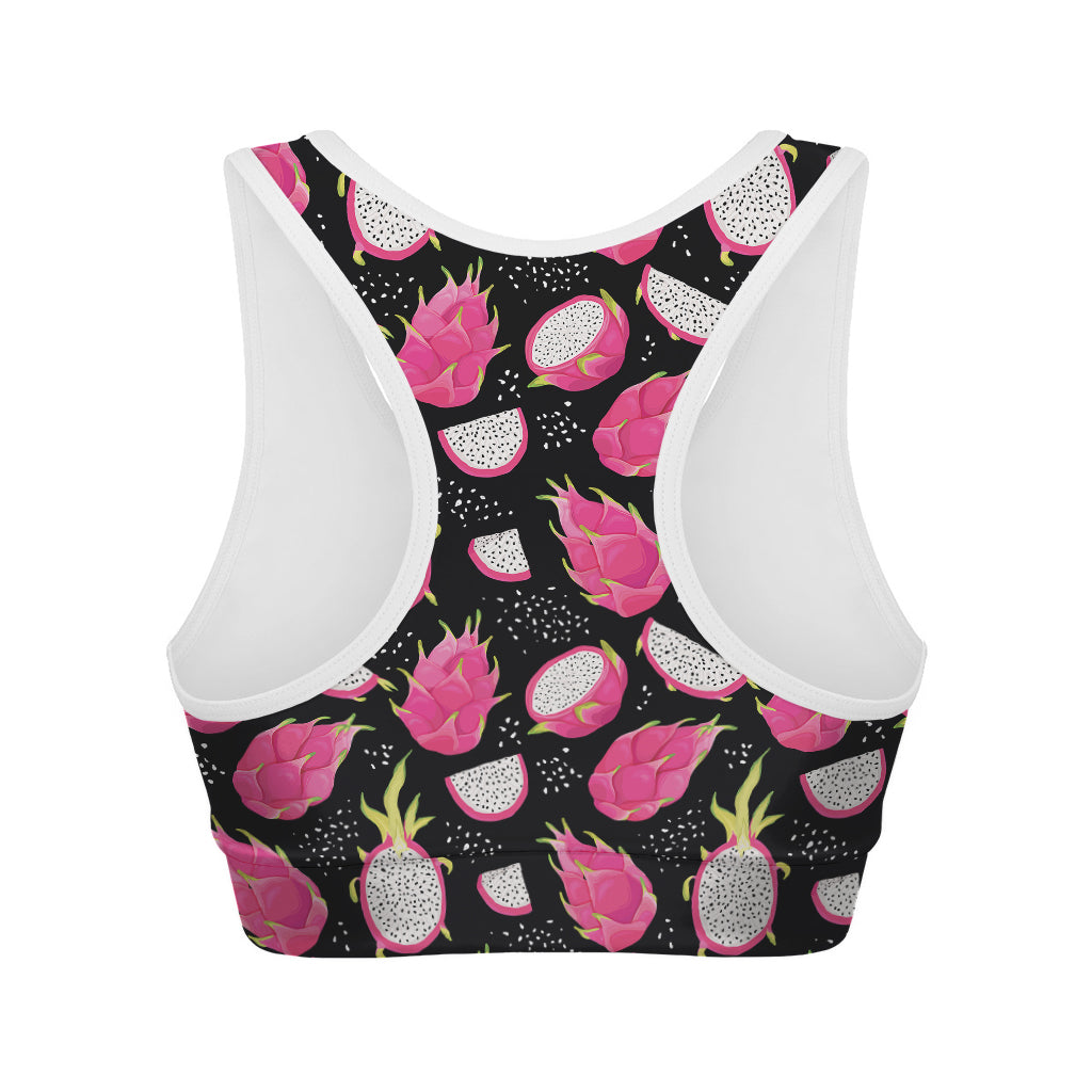 Dragon Fruit Pattern Print Women's Sports Bra