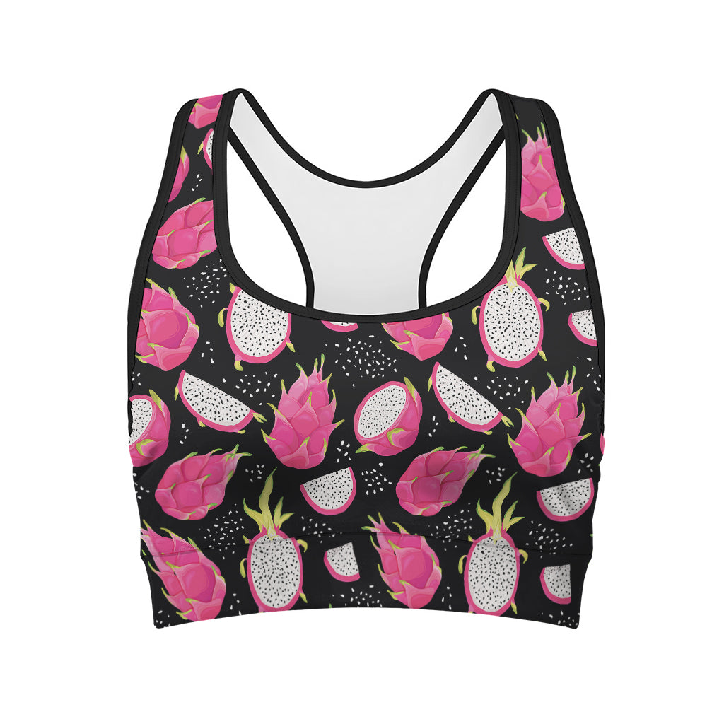 Dragon Fruit Pattern Print Women's Sports Bra
