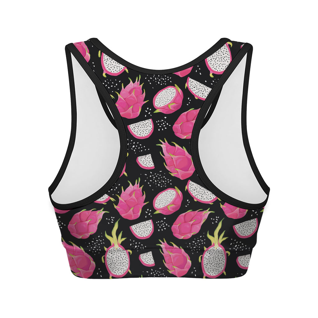 Dragon Fruit Pattern Print Women's Sports Bra