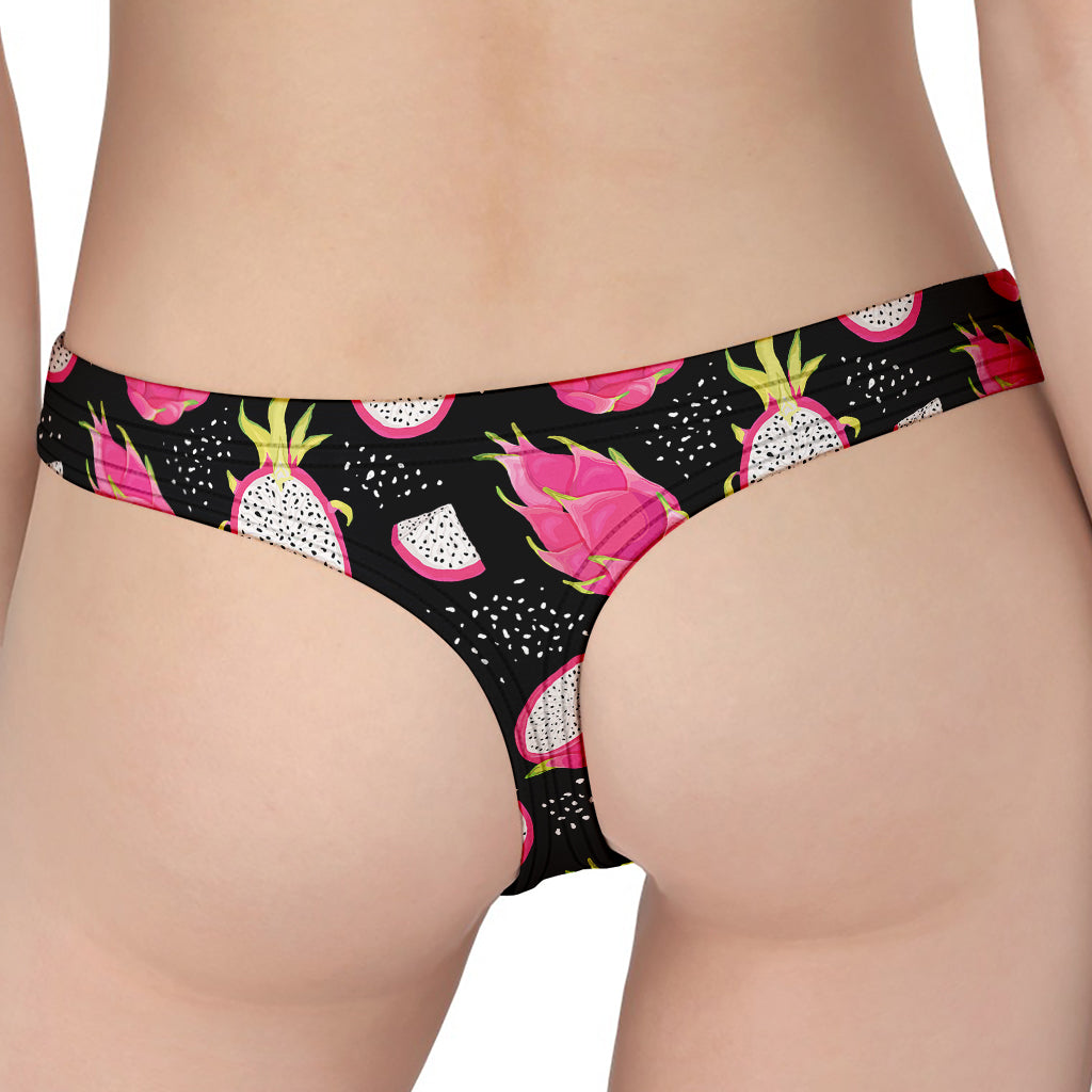 Dragon Fruit Pattern Print Women's Thong