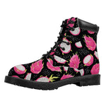 Dragon Fruit Pattern Print Work Boots