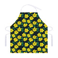 Drawing Daffodil Flower Pattern Print Adjustable Apron