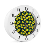 Drawing Daffodil Flower Pattern Print Alarm Clock