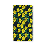 Drawing Daffodil Flower Pattern Print Baby Crib Sheet