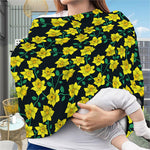Drawing Daffodil Flower Pattern Print Baby Seat Cover