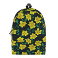Drawing Daffodil Flower Pattern Print School Backpack