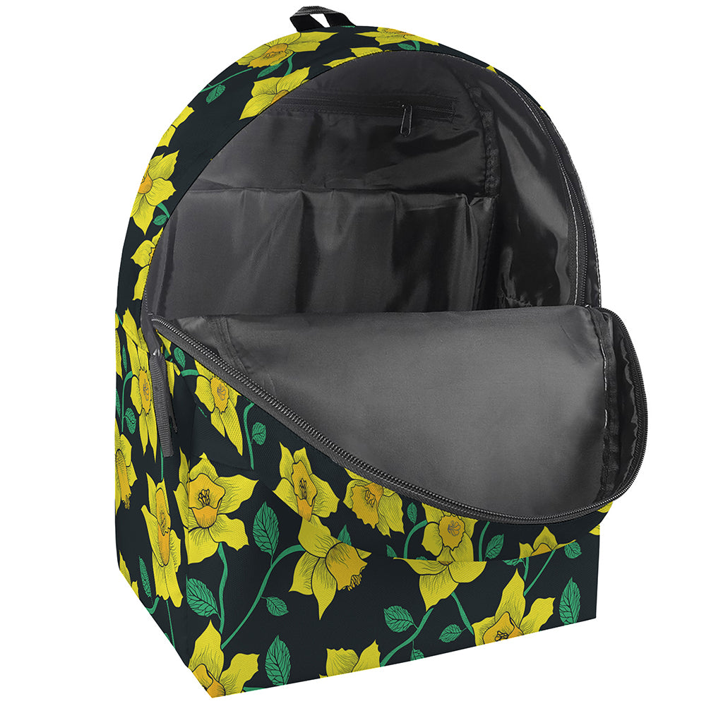 Drawing Daffodil Flower Pattern Print Backpack