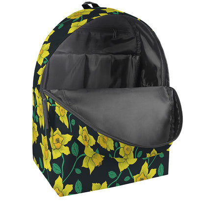 Drawing Daffodil Flower Pattern Print Backpack