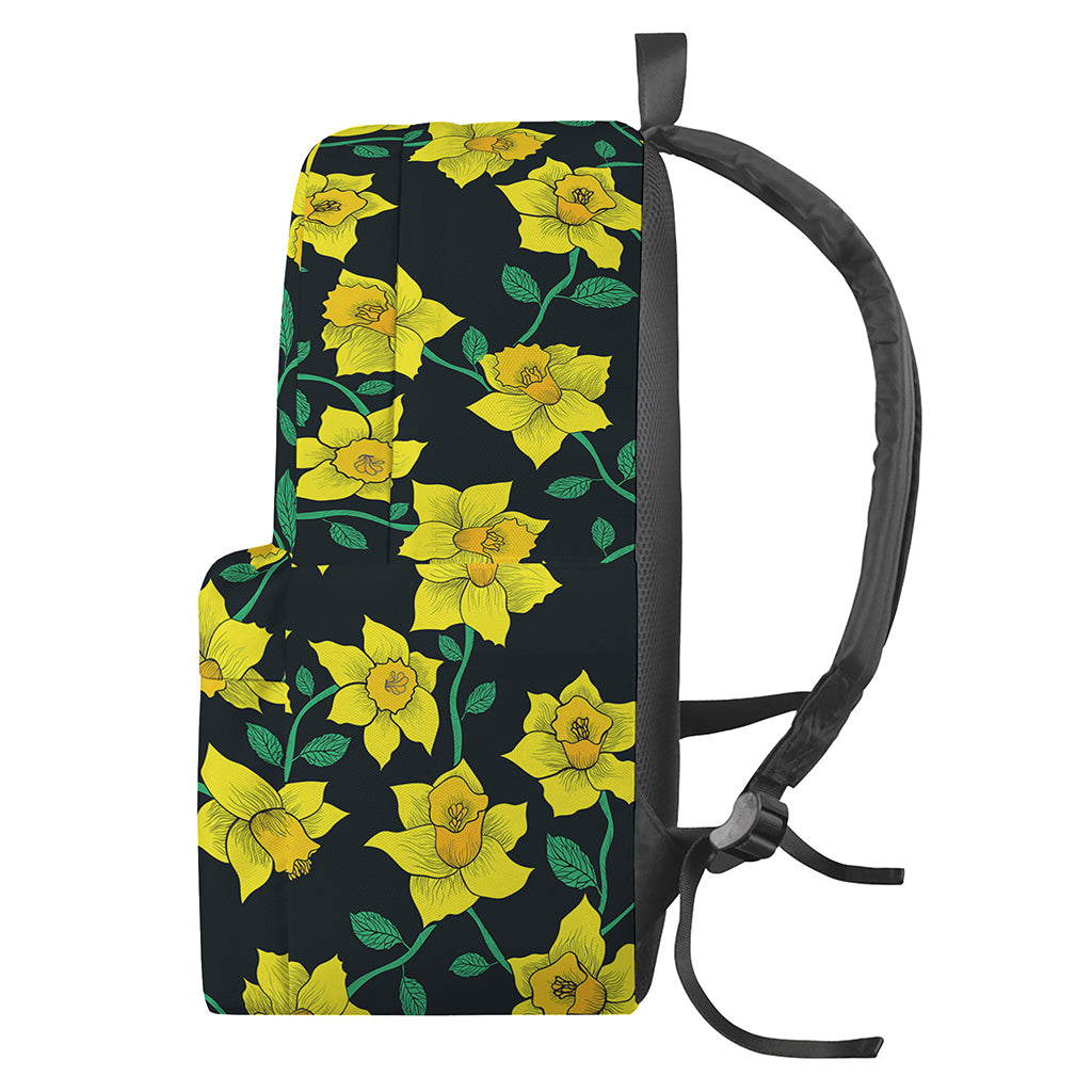Drawing Daffodil Flower Pattern Print Backpack