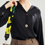 Drawing Daffodil Flower Pattern Print Bag Strap