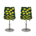 Drawing Daffodil Flower Pattern Print Bar Stool Covers