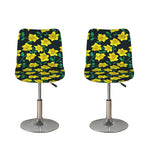 Drawing Daffodil Flower Pattern Print Bar Stool Covers