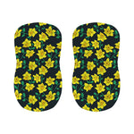 Drawing Daffodil Flower Pattern Print Bar Stool Covers