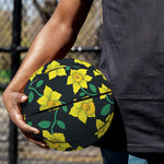 Drawing Daffodil Flower Pattern Print Basketball