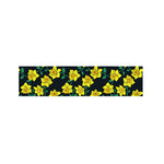 Drawing Daffodil Flower Pattern Print Bed Runner