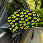 Drawing Daffodil Flower Pattern Print Car Side Mirror Covers