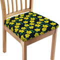 Drawing Daffodil Flower Pattern Print Chair Cushion Cover