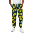 Drawing Daffodil Flower Pattern Print Cotton Sweatpants