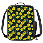 Drawing Daffodil Flower Pattern Print Crossbody Lunch Bag