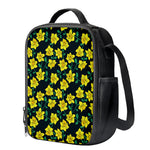 Drawing Daffodil Flower Pattern Print Crossbody Lunch Bag