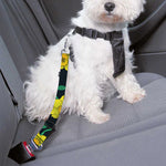 Drawing Daffodil Flower Pattern Print Dog Seat Belt