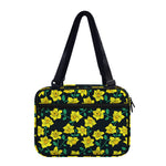 Drawing Daffodil Flower Pattern Print Double Strap Bible Bag