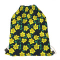 Drawing Daffodil Flower Pattern Print Drawstring Bag