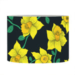 Drawing Daffodil Flower Pattern Print Drum Lamp Shade