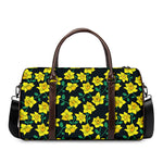 Drawing Daffodil Flower Pattern Print Duffle Bag