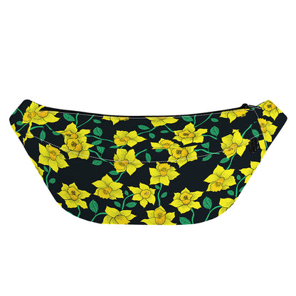 Drawing Daffodil Flower Pattern Print Fanny Pack