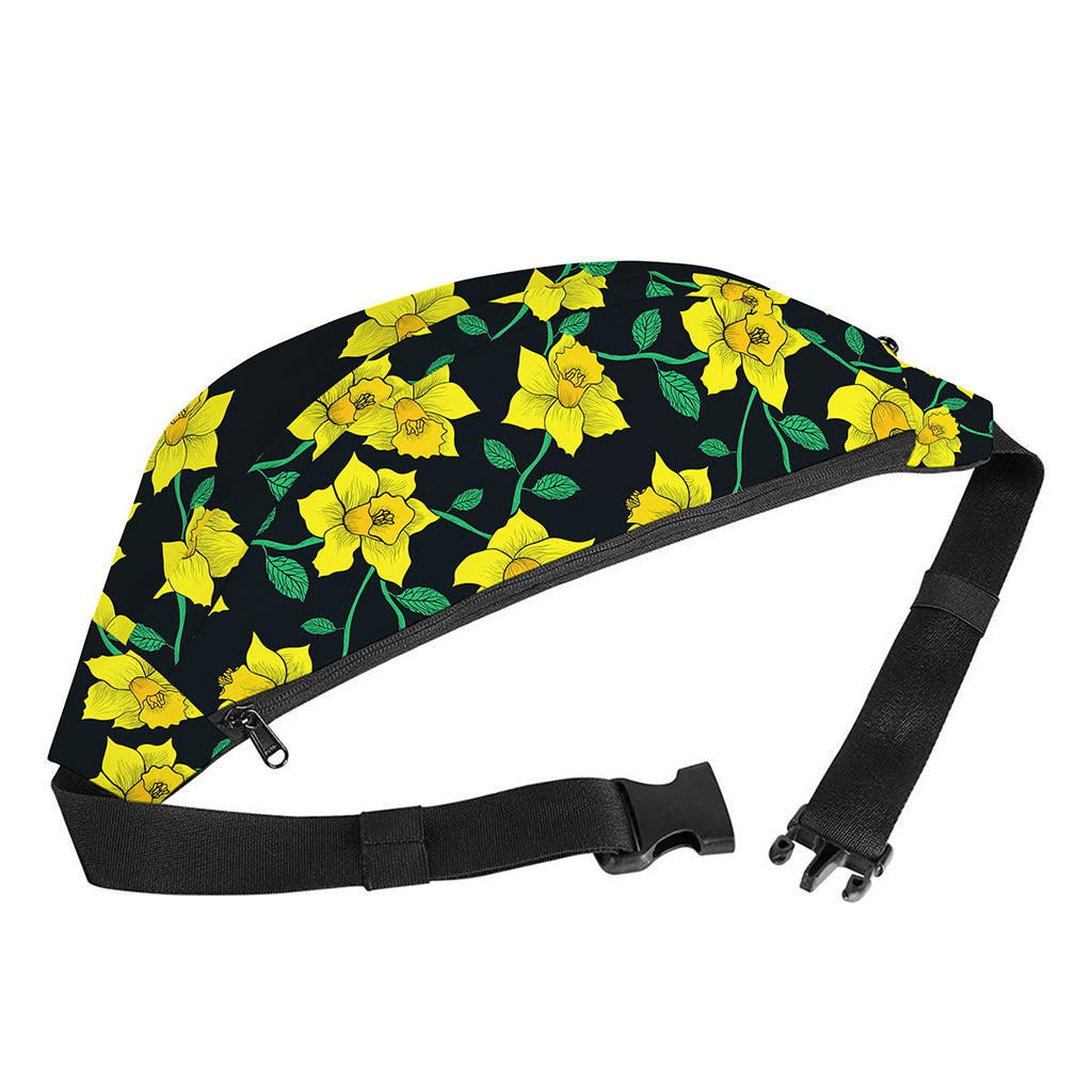 Drawing Daffodil Flower Pattern Print Fanny Pack