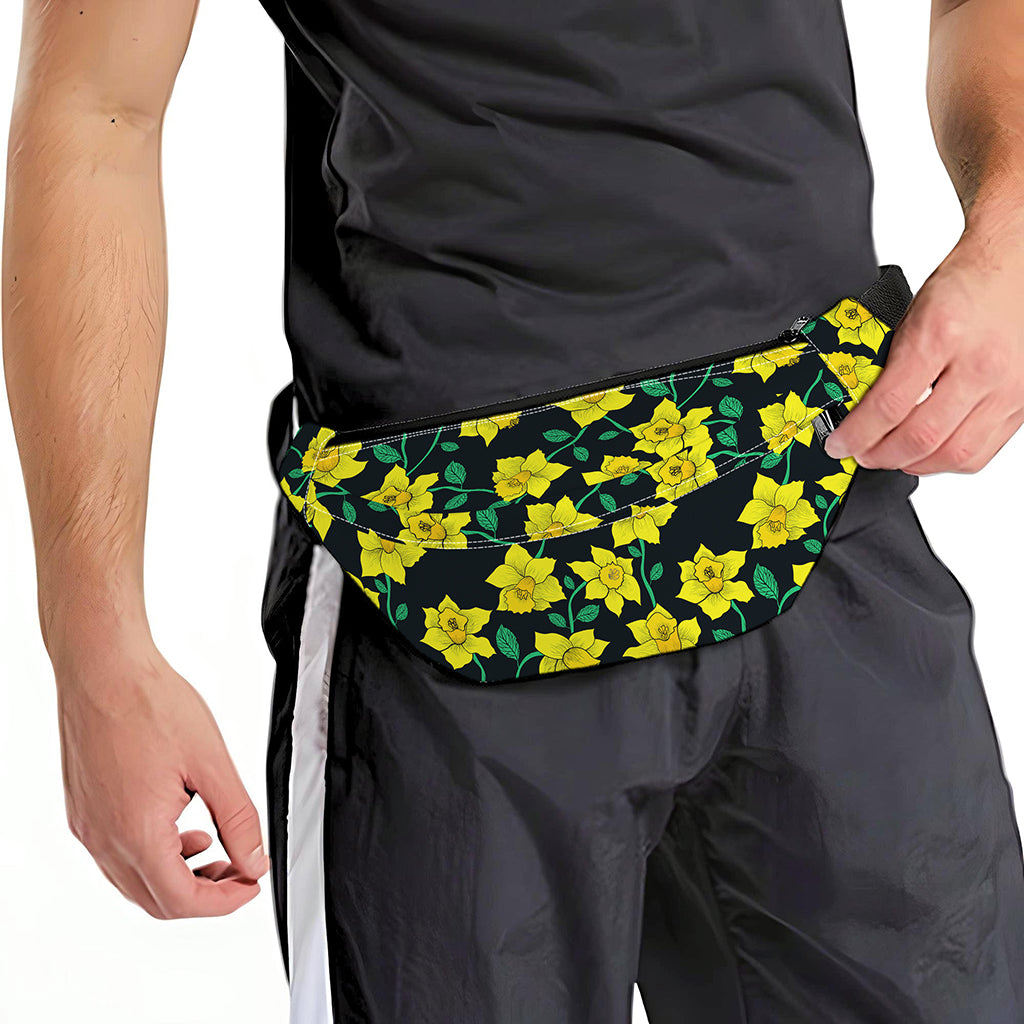 Drawing Daffodil Flower Pattern Print Fanny Pack