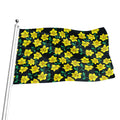 Drawing Daffodil Flower Pattern Print Flag