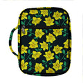 Drawing Daffodil Flower Pattern Print Front Pocket Bible Bag