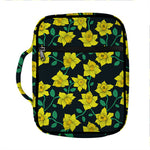 Drawing Daffodil Flower Pattern Print Front Pocket Bible Bag