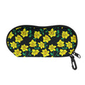 Drawing Daffodil Flower Pattern Print Glasses Case