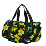 Drawing Daffodil Flower Pattern Print Gym Bag