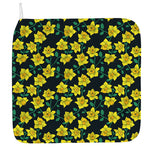 Drawing Daffodil Flower Pattern Print Hand Towel