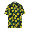 Drawing Daffodil Flower Pattern Print Hawaiian Shirt