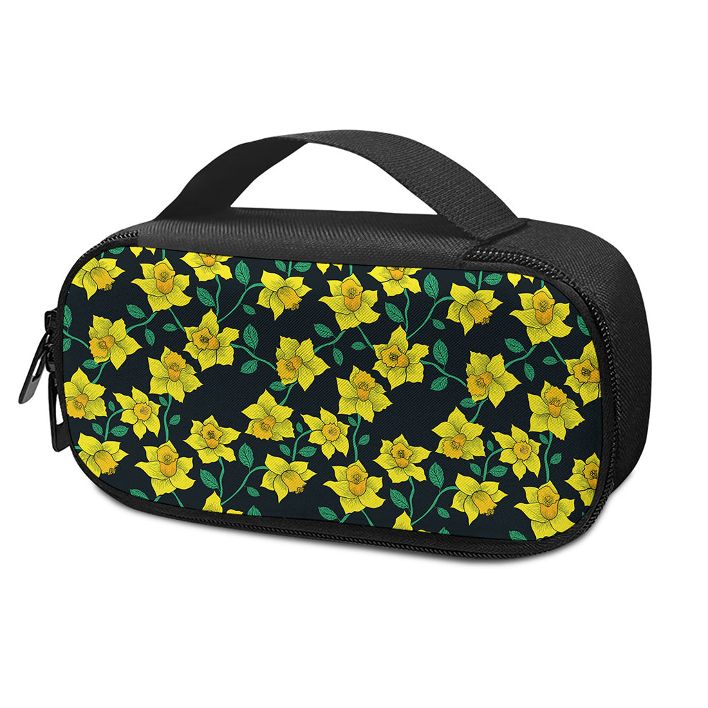 Drawing Daffodil Flower Pattern Print Insulin Cooler Travel Case