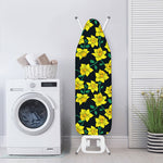 Drawing Daffodil Flower Pattern Print Ironing Board Cover