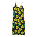 Drawing Daffodil Flower Pattern Print Jersey Midi Cami Dress