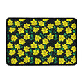 Drawing Daffodil Flower Pattern Print Kitchen Mat