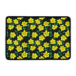 Drawing Daffodil Flower Pattern Print Kitchen Mat