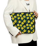 Drawing Daffodil Flower Pattern Print Laptop Sleeve
