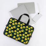 Drawing Daffodil Flower Pattern Print Laptop Sleeve With Handle