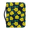 Drawing Daffodil Flower Pattern Print Leather Bible Cover
