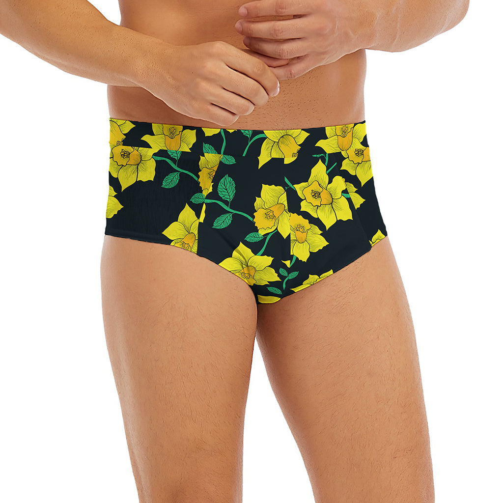 Drawing Daffodil Flower Pattern Print Men's Briefs