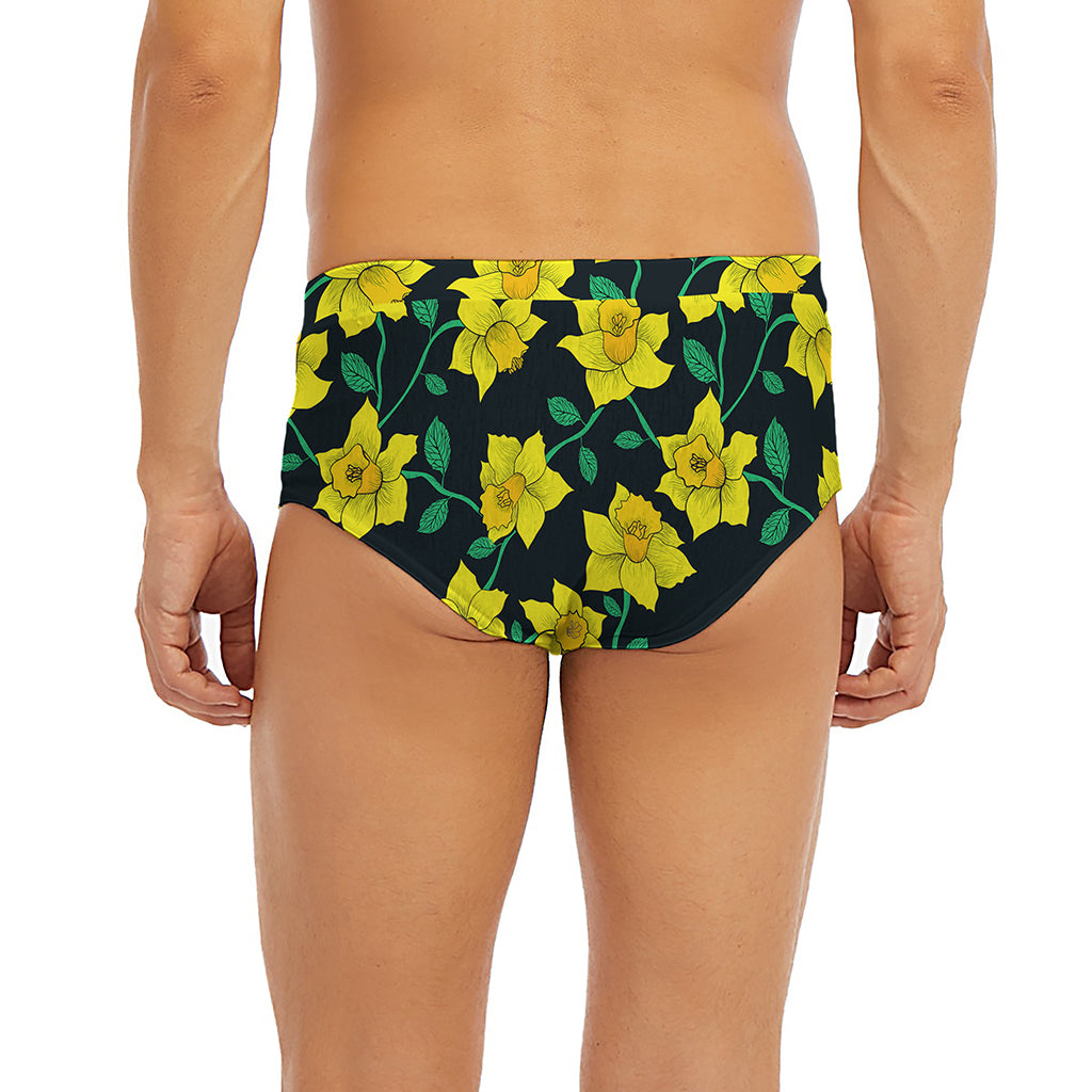 Drawing Daffodil Flower Pattern Print Men's Briefs